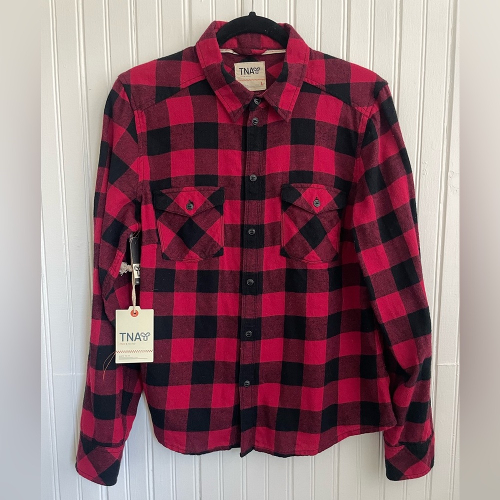 NWT Women’s TNA Banff Shirt in Buffalo Plaid Size L